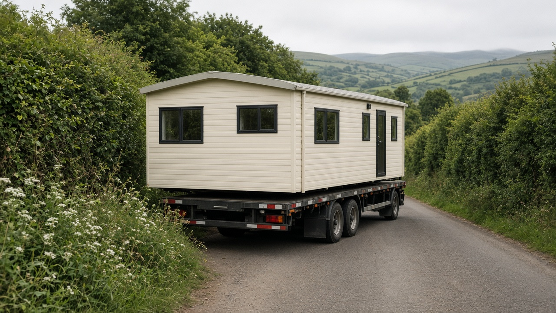 Stranded Static Caravan Removed From Tanyfron Road After Delivery Problem